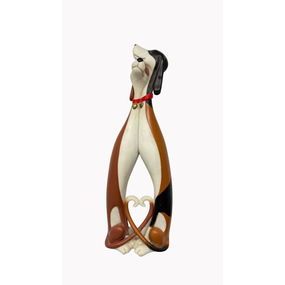 Hot Dogs A3693 12in The Snuggle Ella Louis Border Dachshund Resin Figurine